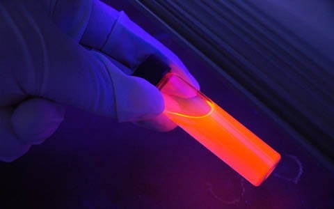 Research and Leadership Enabling Discoveries (RLEAD) in Chemical Nanoscience test tube glowing